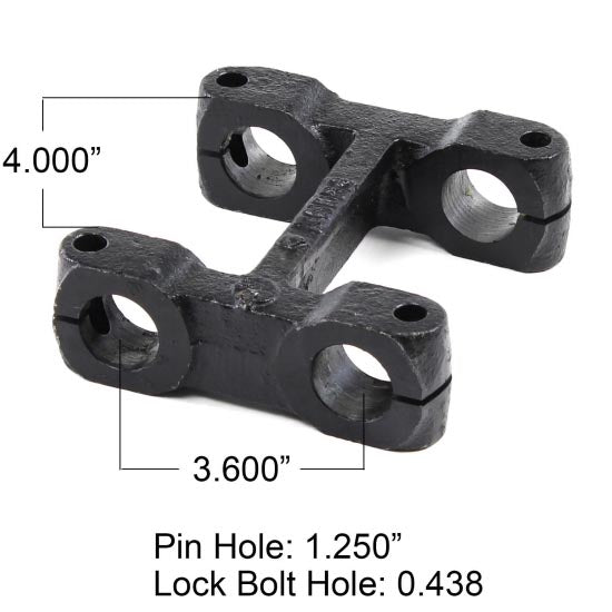 WCS Swinging Shackle for Sterling HN80 and LN80 - Originally with OEM Multileaf Front Springs