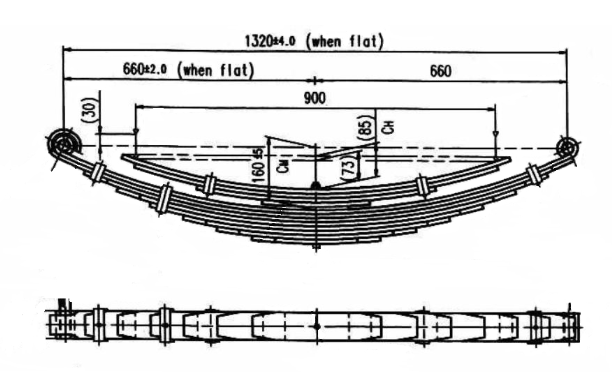 WCS Multileaf Spring for Hino Dutro [Rear]