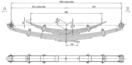 WCS ISU 39 Multileaf Spring for Isuzu NPR Rear