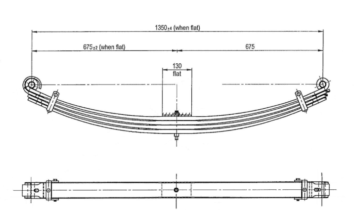 WCS Parabolic Leaf Spring for Isuzu FRR [Front]