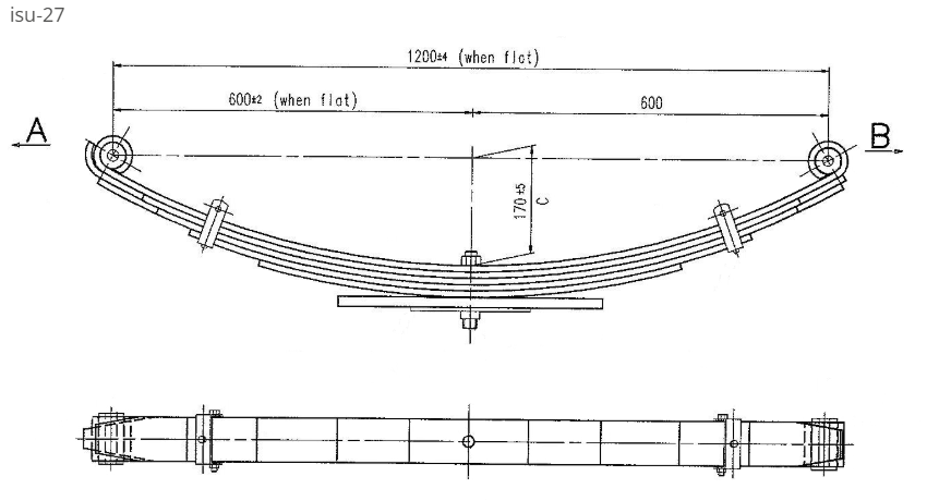 WCS Multileaf Spring for Isuzu NPS [Front]
