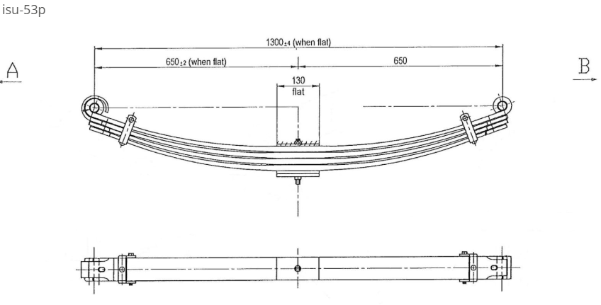 WCS Parabolic Leaf Spring for Isuzu FRR/FSR [Front]