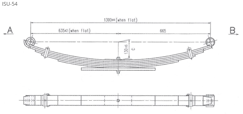WCS Multileaf Spring for Isuzu NPS [Front]