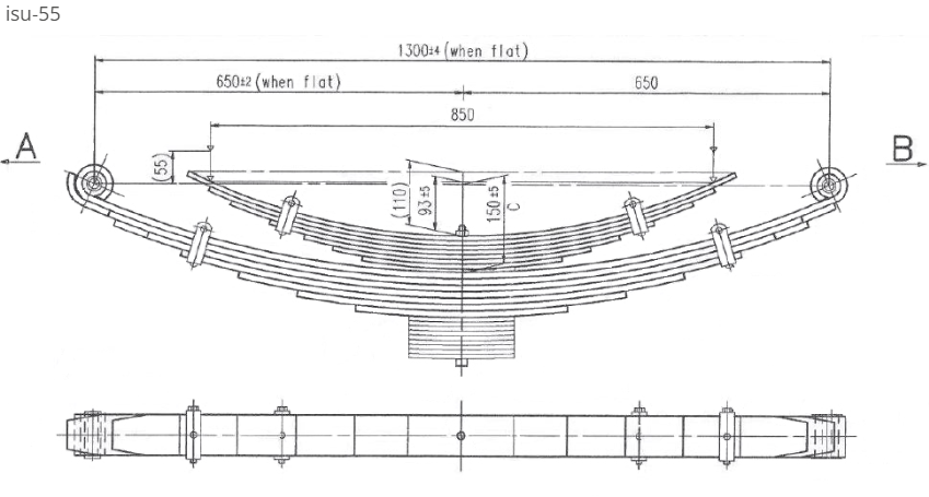 WCS Multileaf Spring for Isuzu NPS [Rear]