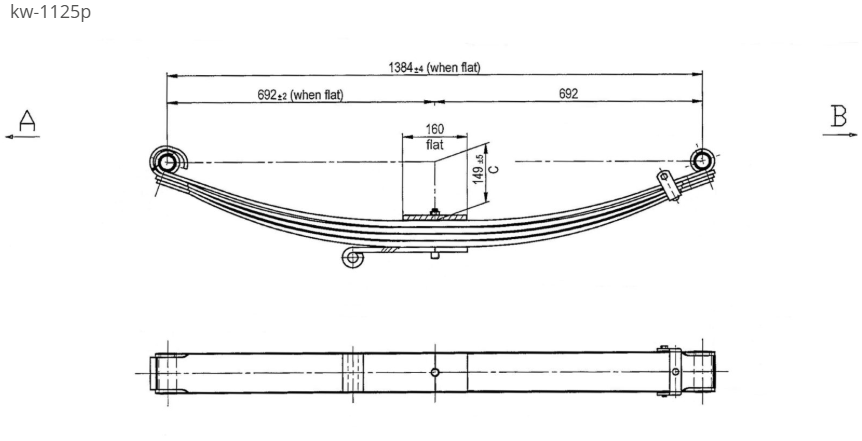 WCS Parabolic Leaf Spring for Kenworth [Steer]