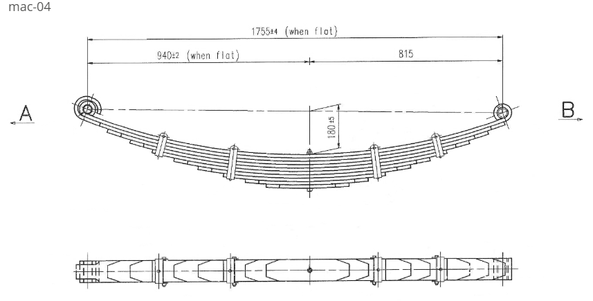 WCS Multileaf Spring for Mack R600/Valueliner (All Years) [Steer]