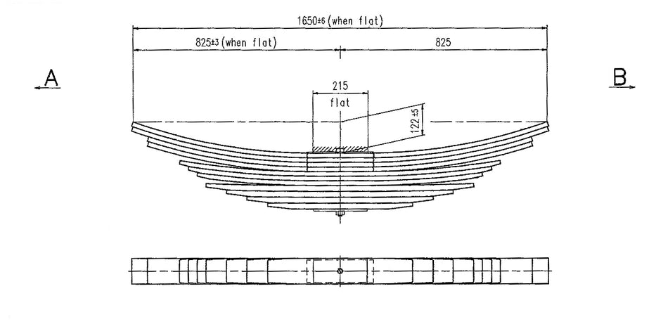 WCS Multileaf Spring (Heavy Duty) for MAN Trucks Bogie [Rear]