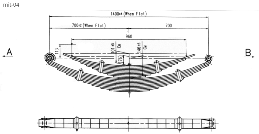 WCS Multileaf Spring for Mitsubishi FM515 [Rear]