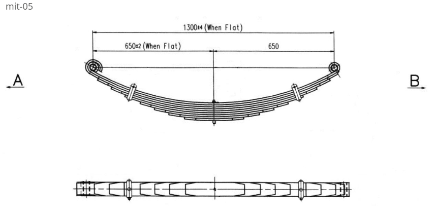 WCS Multileaf Spring for Mitsubishi FK415/418/617 [Front]