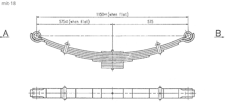 WCS Multileaf Spring for Mitsubishi Canter FGB71 [Front]