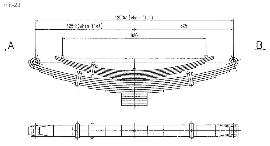 WCS Multileaf Spring for Mitsubishi Canter FGB71 [Rear]