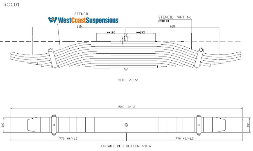 WCS Multileaf Spring for Rockwell AC6S (All Years) [Rear]