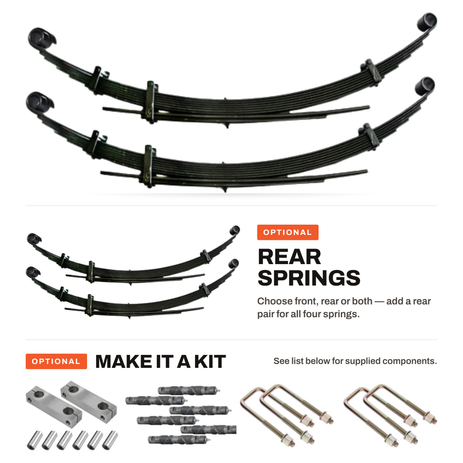 West Coast Suspensions Leaf Spring Upgrade for FRR34 Pre 2008