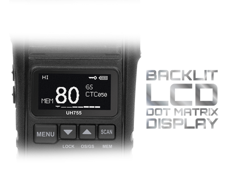 Uniden UH755 detail