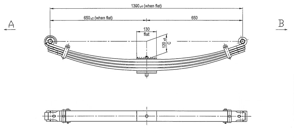 WCS Parabolic Leaf Spring for Hino FC/FD [Steer]