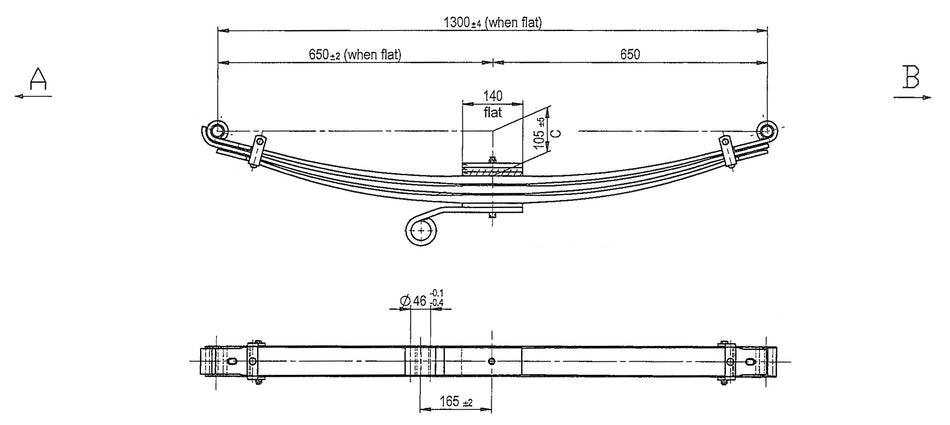 WCS Parabolic Leaf Spring for Hino 817 4WD [Steer]