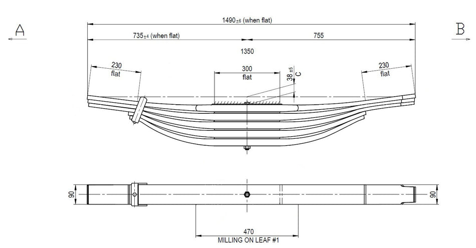 WCS Parabolic Leaf Spring for Isuzu FXZ FYH [Rear]