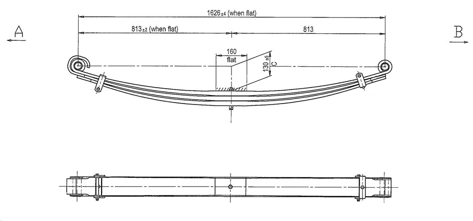 WCS Parabolic Leaf Spring for Kenworth [Steer]