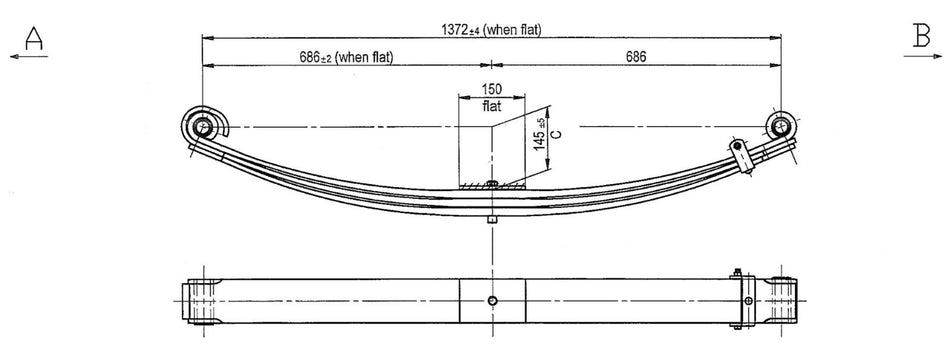 WCS Parabolic Leaf Spring for Kenworth T900/T950 [Steer]