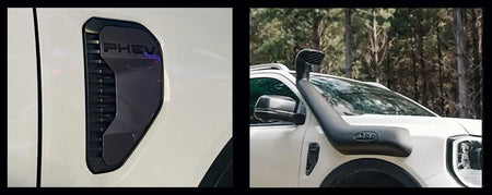 Safari V-SPEC snorkel SS987HFG fitted to a Ford Ranger P703 PHEV