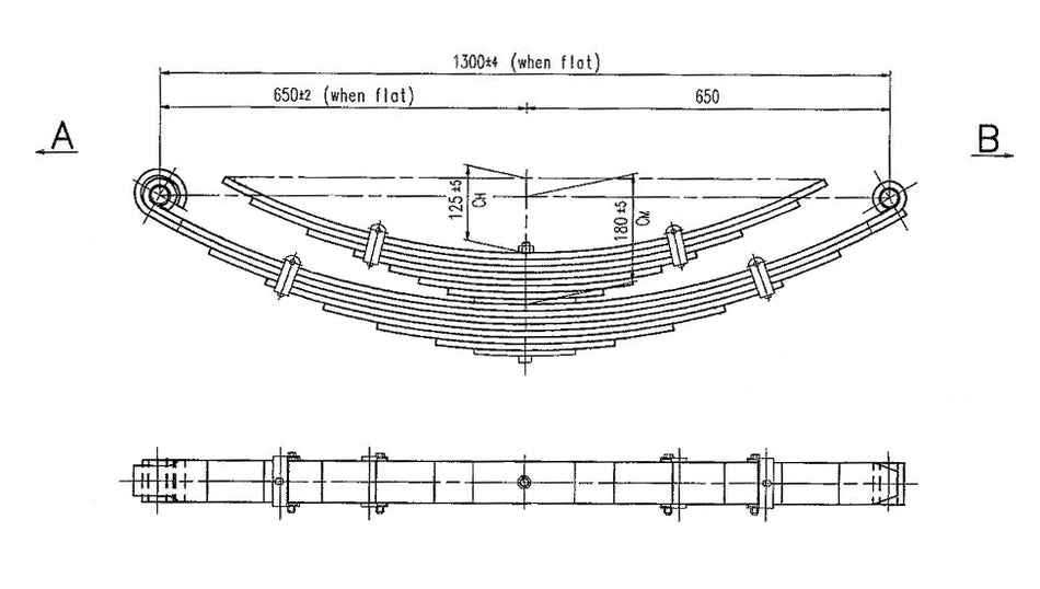 WCS Multileaf Spring for Nissan UD CLG87 [Rear]