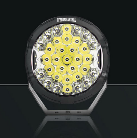 Offroad Animal Ass Kicker 9" Round LED light with Side shooter (Pair)